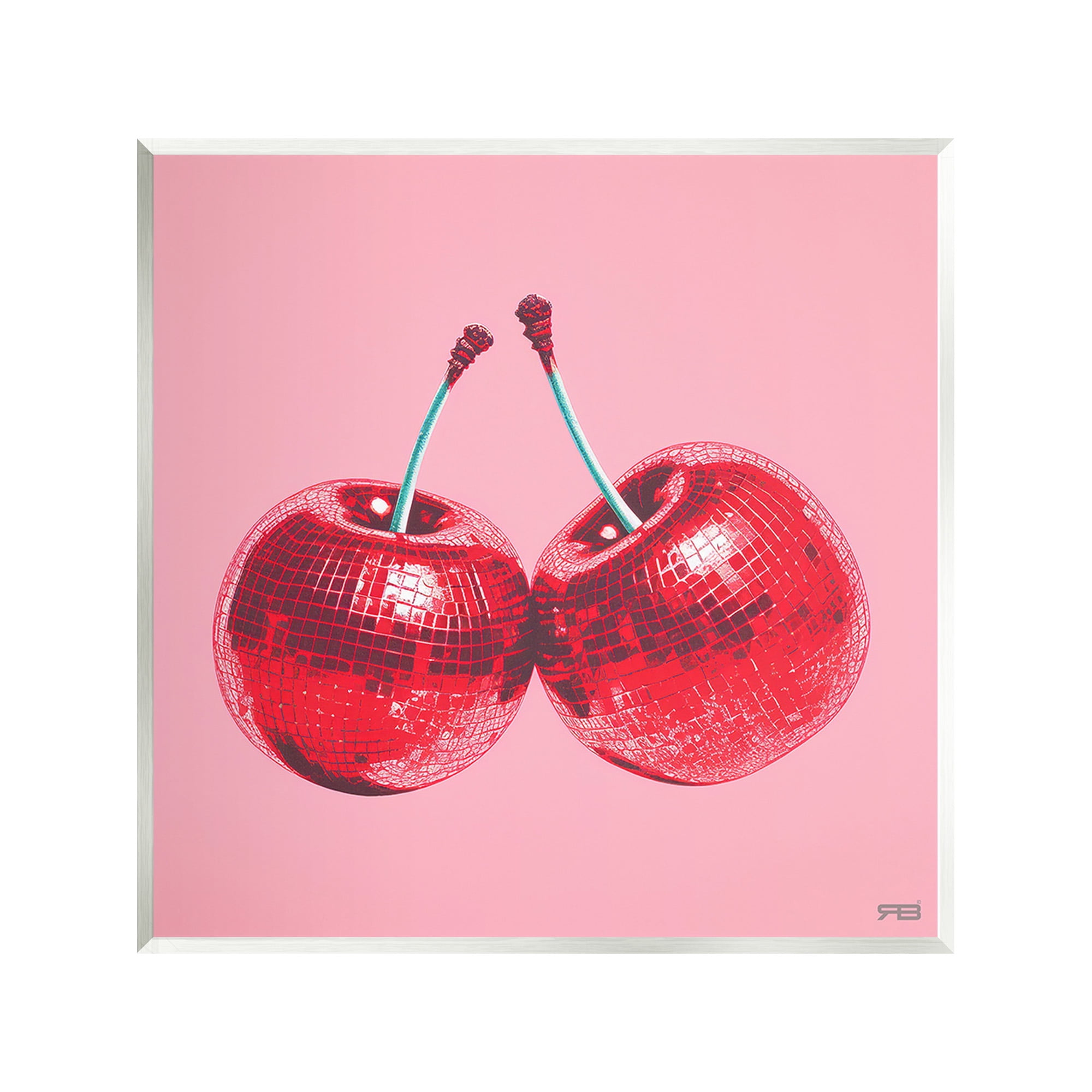 Stupell Industries Red Patterned Cherries Food & Beverage Painting Unframed Art Print Wall Art, 12 x 12