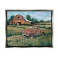 thumbnail image 1 of Stupell Industries Red Pickup Truck Rural Barn Farmland Painting Luster Gray Floating Framed Canvas Print Wall Art, Design by Tim OToole, 1 of 6