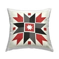thumbnail image 1 of Stupell Industries Red Quilt Block Geometric Printed Throw Pillow Design by Stephanie Workman Marrott, 1 of 6