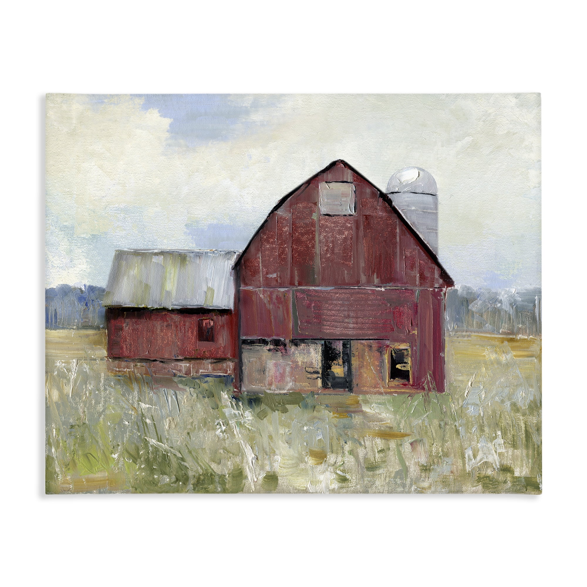 Stupell Industries Red Rugged Barn Canvas Wall Art, design by Sally Swatland