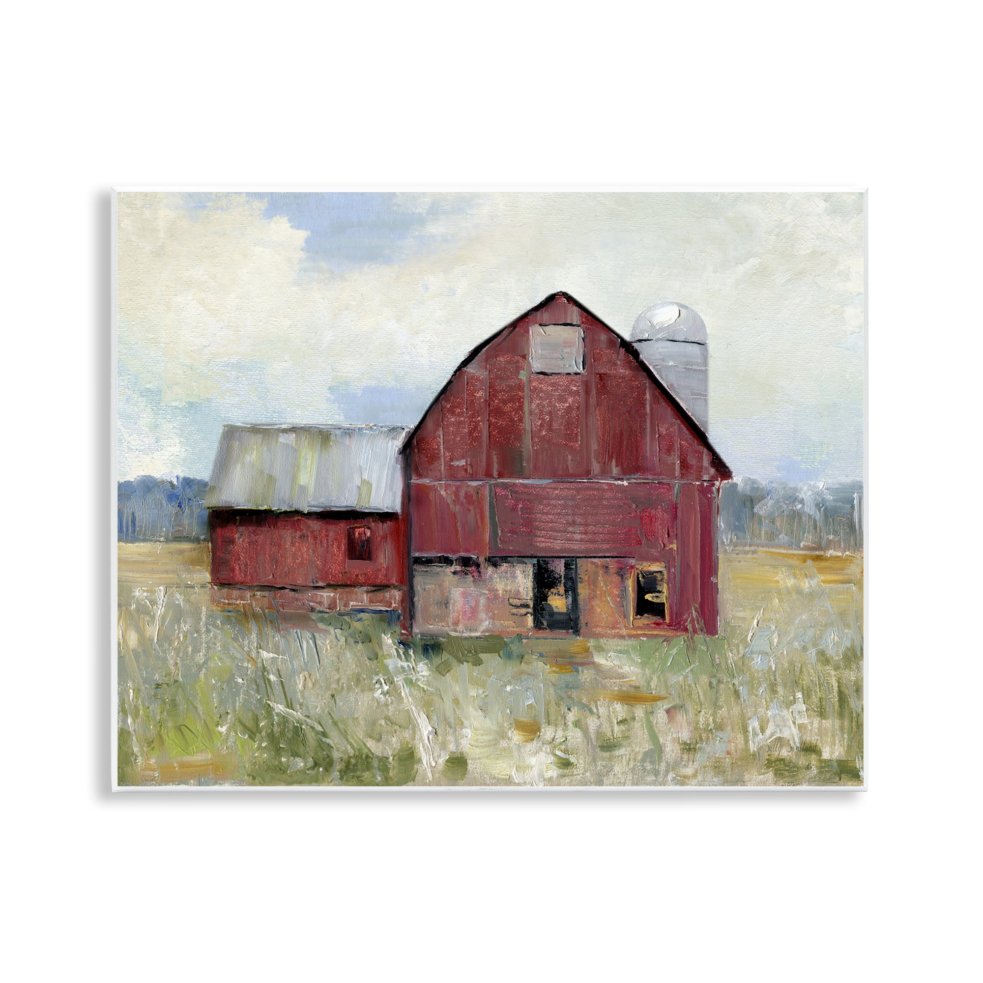 Stupell Industries Red Rugged Barn Wall Plaque Art, design by Sally Swatland