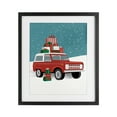 thumbnail image 1 of Stupell Industries Red SUV Christmas Time Black Framed Print Under Glass design by Jilly Jack Designs, 21 x 17, 1 of 10