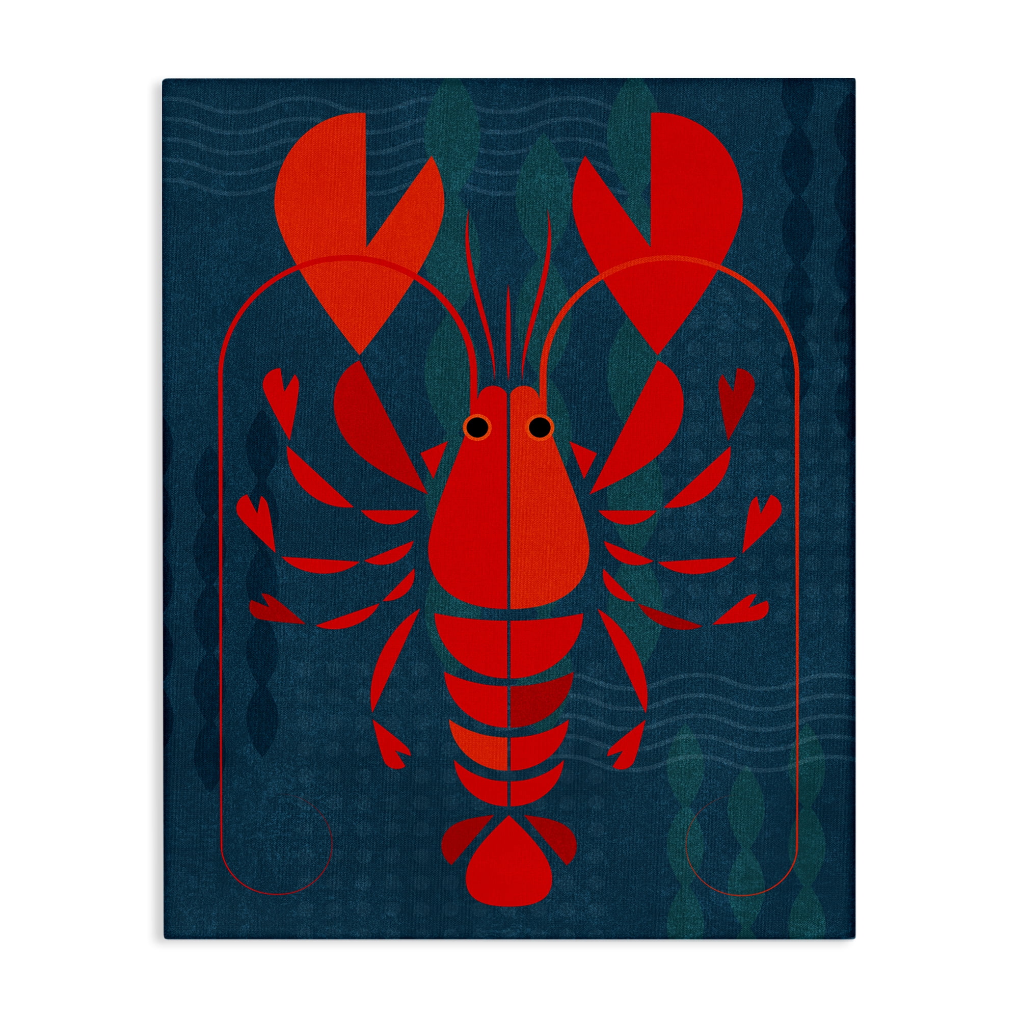 Stupell Industries Red Segmented Lobster Animals Painting Wrapped Canvas Art Print Wall Art, 16 x 20