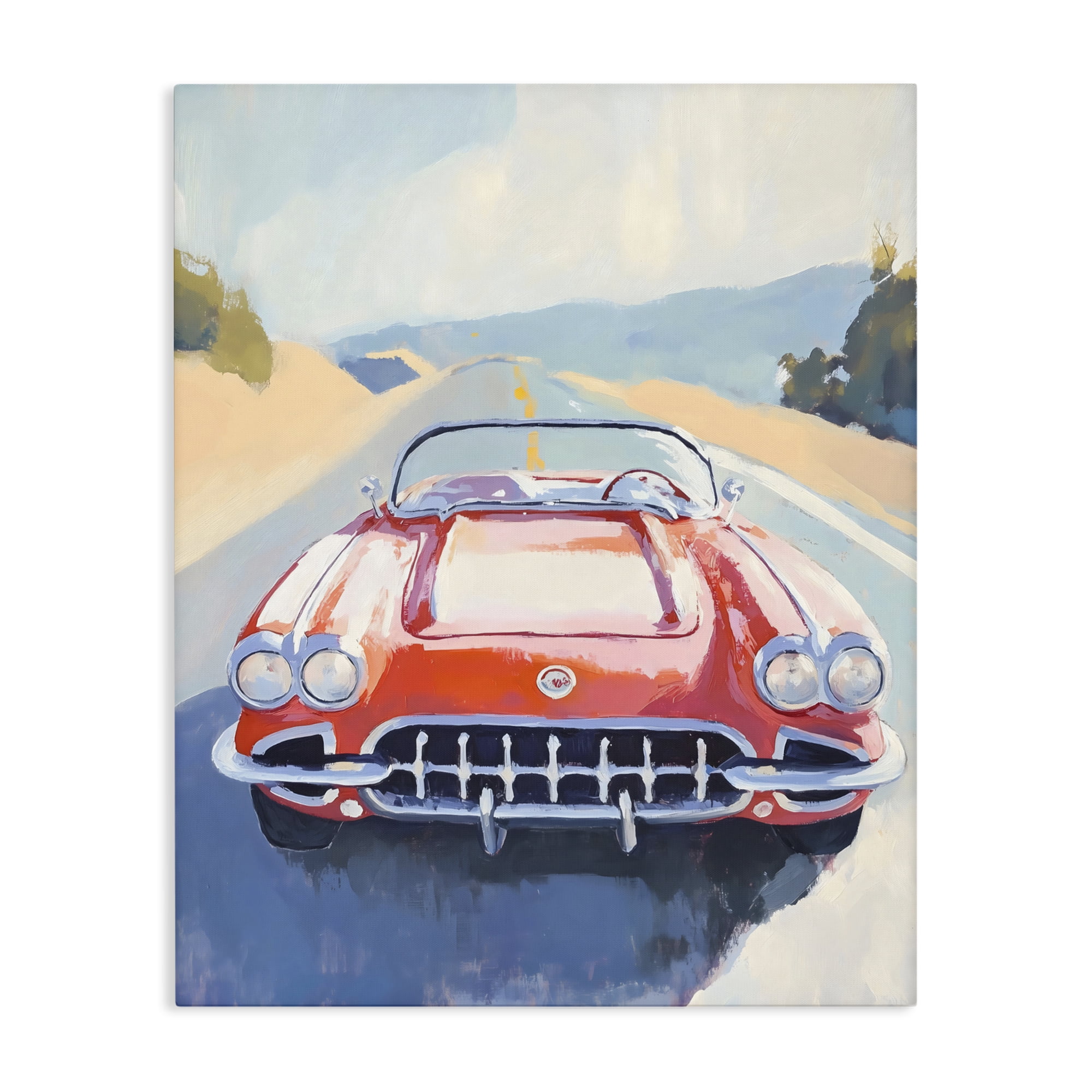 Stupell Industries Red Sports Car on Journey Canvas Wall Art, design by The Prints Vibe