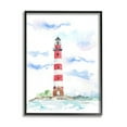 thumbnail image 1 of Stupell Industries Red Stripe Lighthouse Soft Coastal Landscape Black Framed, 11 x 14, Design by Melissa Hyatt LLC, 1 of 8