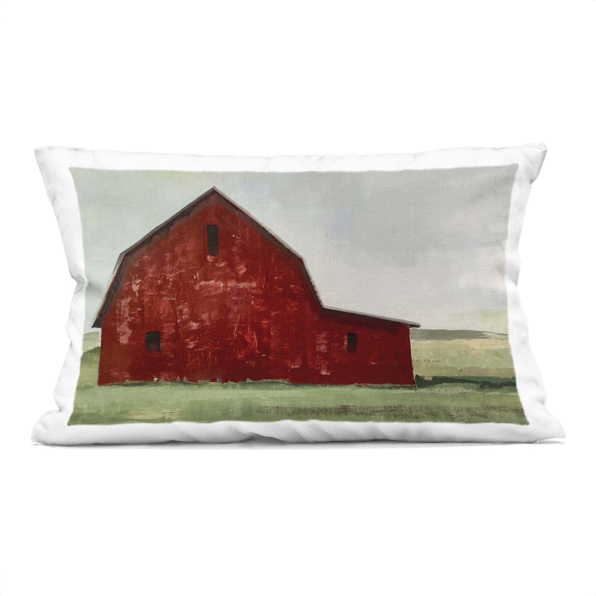 Stupell Industries Red Weathered & Wise Barn Decorative Printed Throw Pillow, design by Gina Matarazzo