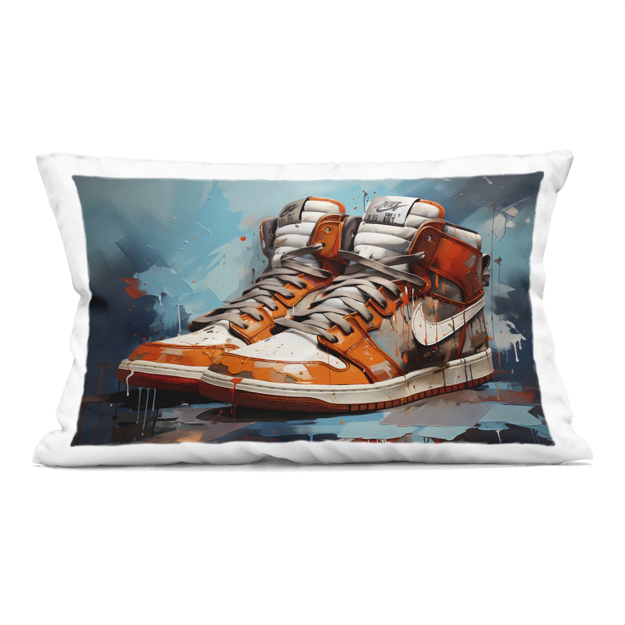 Stupell Industries Red & White Sneakers Splash Decorative Printed Throw Pillow, design by Creative Studio