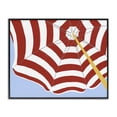 thumbnail image 1 of Stupell Industries Mid-Century Red & White Umbrella Black Framed Giclee Art, 14 x 11, by June Erica Vess, 1 of 8