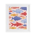 thumbnail image 1 of Stupell Industries Red Yellow and Blue Fish White Framed Print Under Glass, design by The Paper Curator, 1 of 10