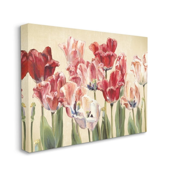 Stupell Industries Red and White Blooming Florals Charming Tulips Canvas Wall Art, 30 x 40, Design by Marilyn Hageman