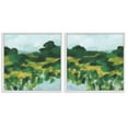 thumbnail image 1 of Stupell Industries Reflecting Green Nature Landscape & Nature Painting White Framed Art Print Wall Art, 24 x 24, Set of 2, 1 of 2