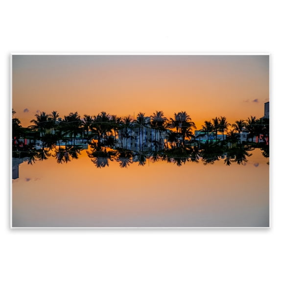 Stupell Industries Reflecting Sunset Palms Wall Plaque Art design by Robin Vandenabeele, 13 x 19