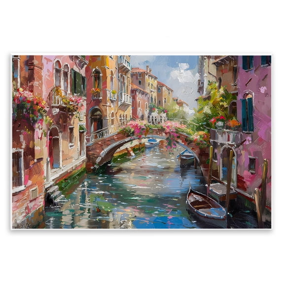 Stupell Industries Reflections of Venice Wall Plaque Art design by LSR Creative Studio, 10 x 15