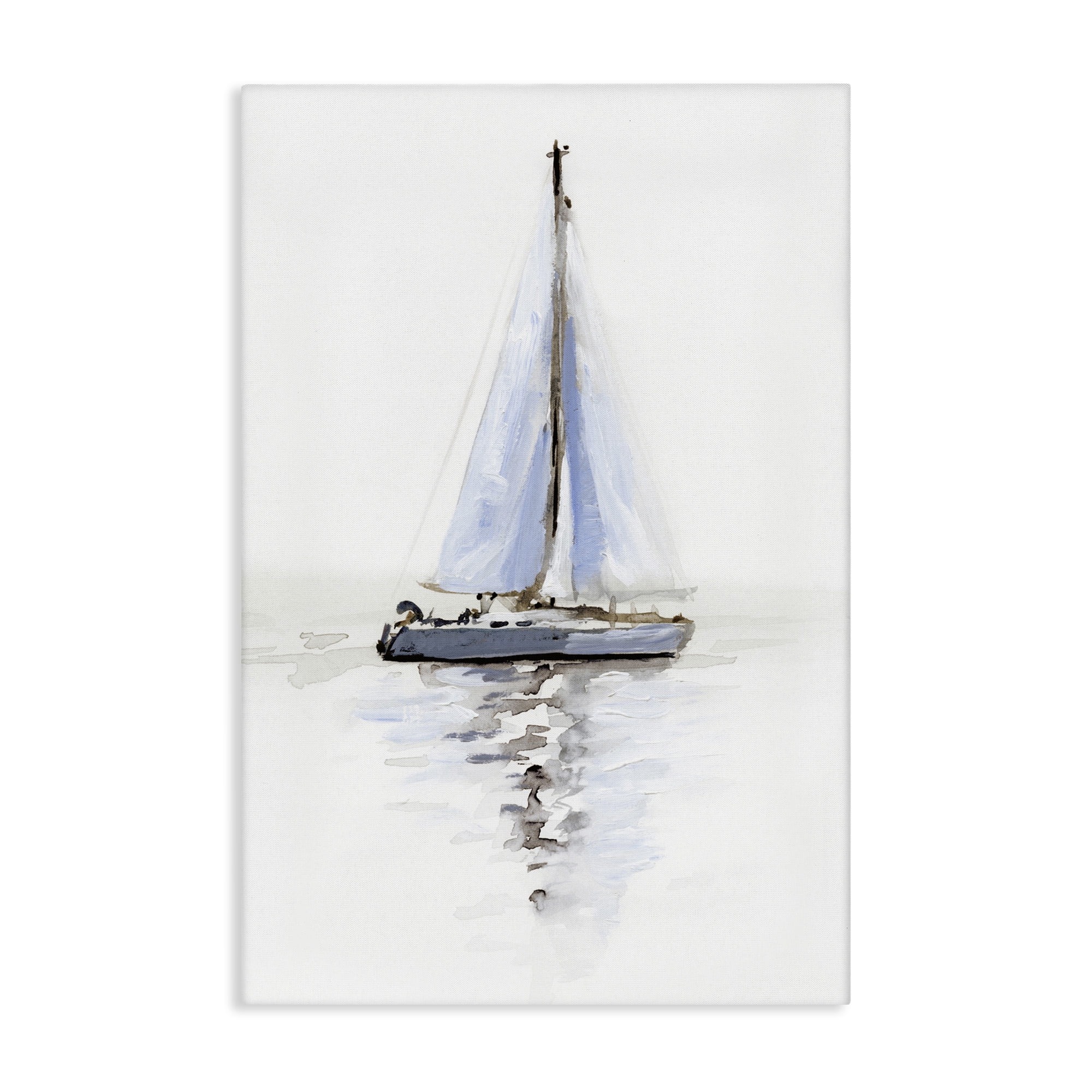 Reflective Beach Sails Blue and White Canvas Wall Art, 16 x 24