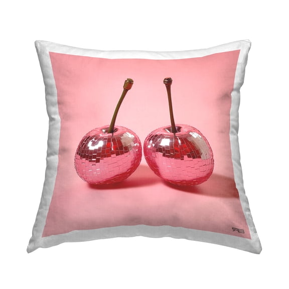 Stupell Industries Reflective Cherry Fruits Decorative Printed Throw Pillow Design by RB