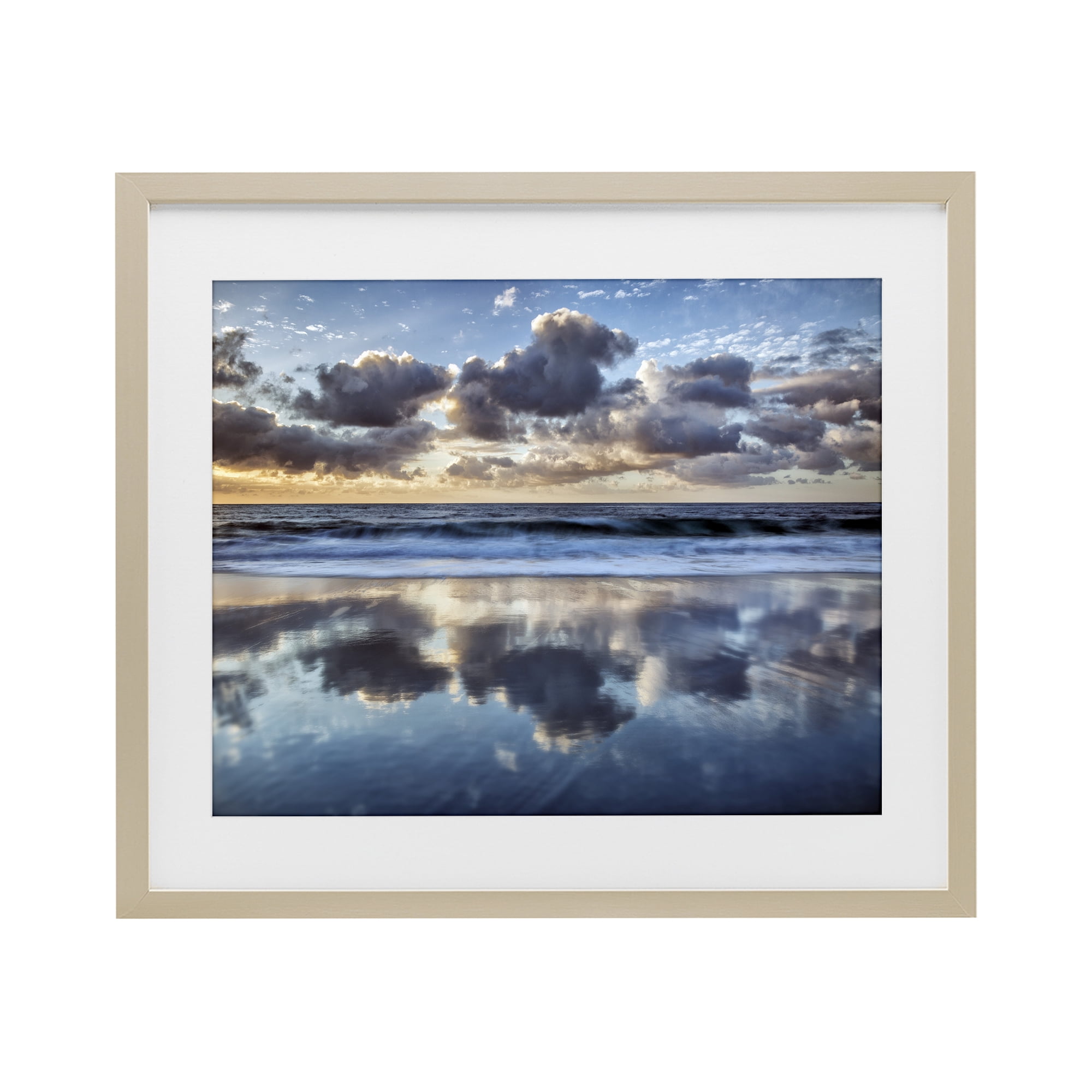 Stupell Industries Reflective Clouds Seascape Birch Framed Print Under Glass, design by Superstock Partners LLC