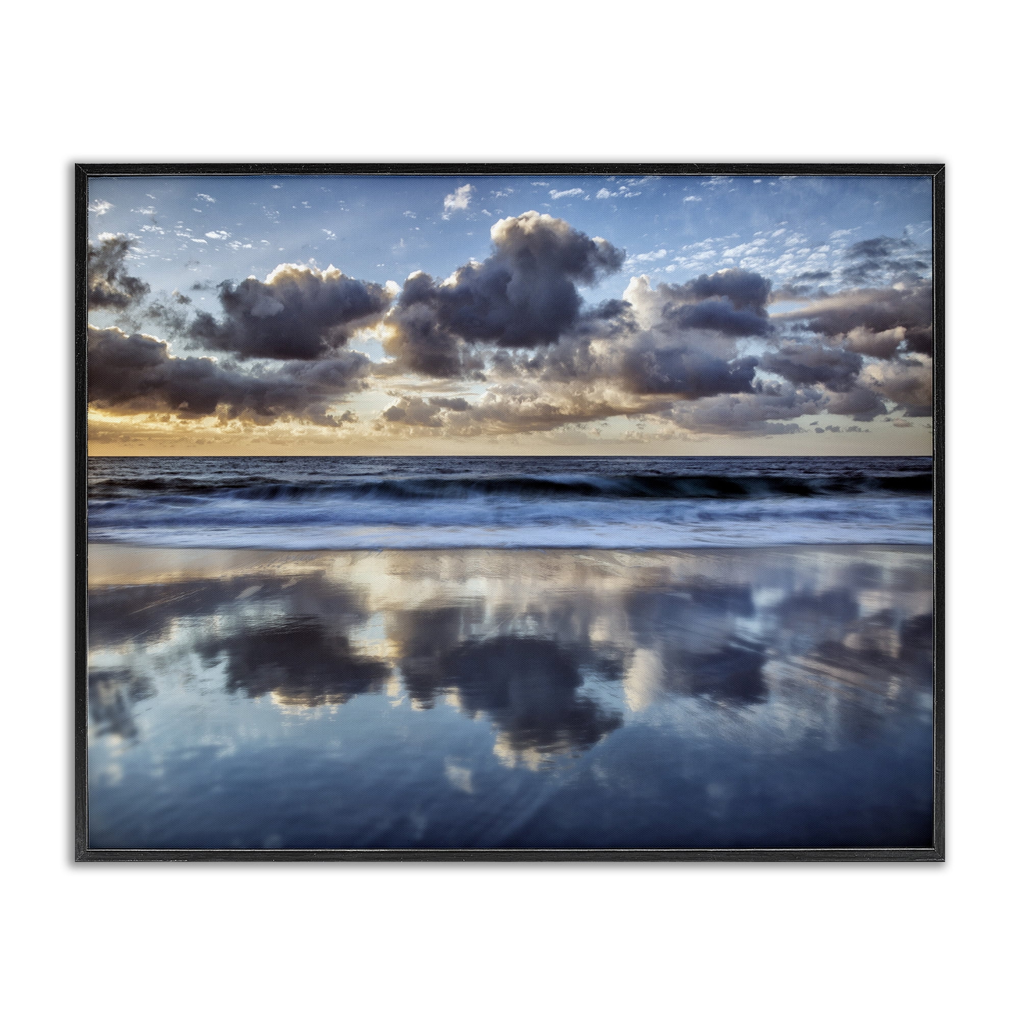 Stupell Industries Reflective Clouds Seascape Black Framed Giclee Art, design by Superstock Partners LLC