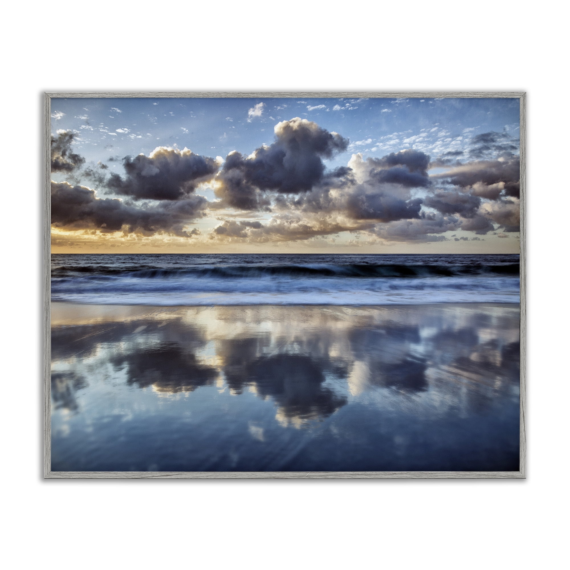 Stupell Industries Reflective Clouds Seascape Gray Framed Giclee Art, design by Superstock Partners LLC