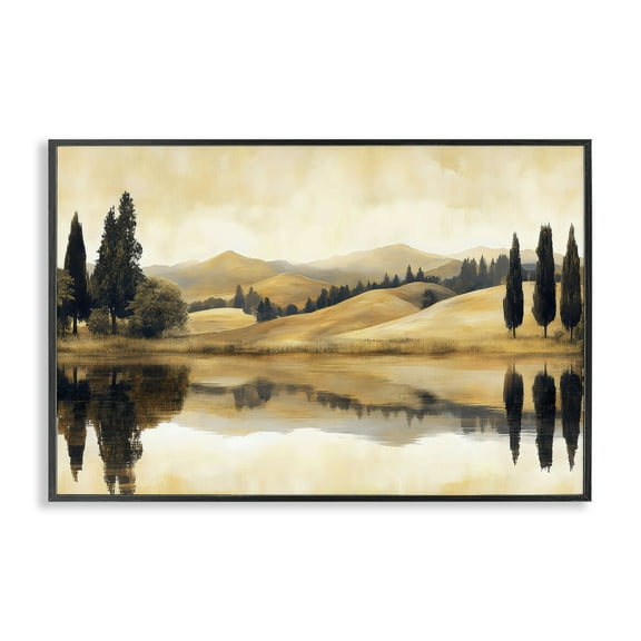 Stupell Industries Reflective Fields View Black Framed Giclee Art design by LSR Creative Studio, 12 x 18