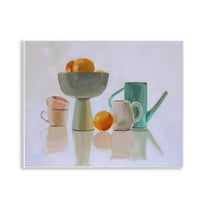 Stupell Industries Reflective Pottery Still Life Food & Beverage Painting Unframed Art Print Wall Art, 14 x 11