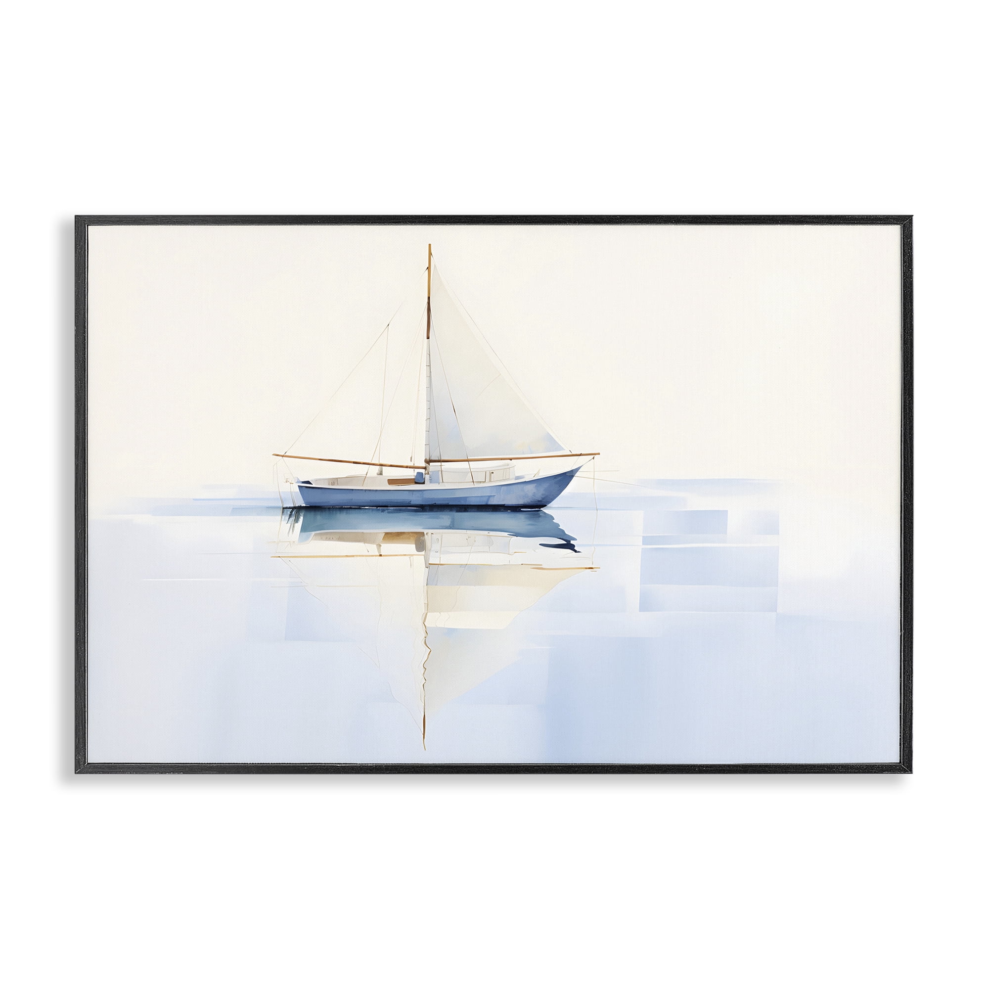 Stupell Industries Reflective Sails View Nautical & Beach Painting ...