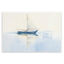 Stupell Industries Reflective Sails View Nautical & Beach Painting Unframed Art Print Wall Art, 15 x 10