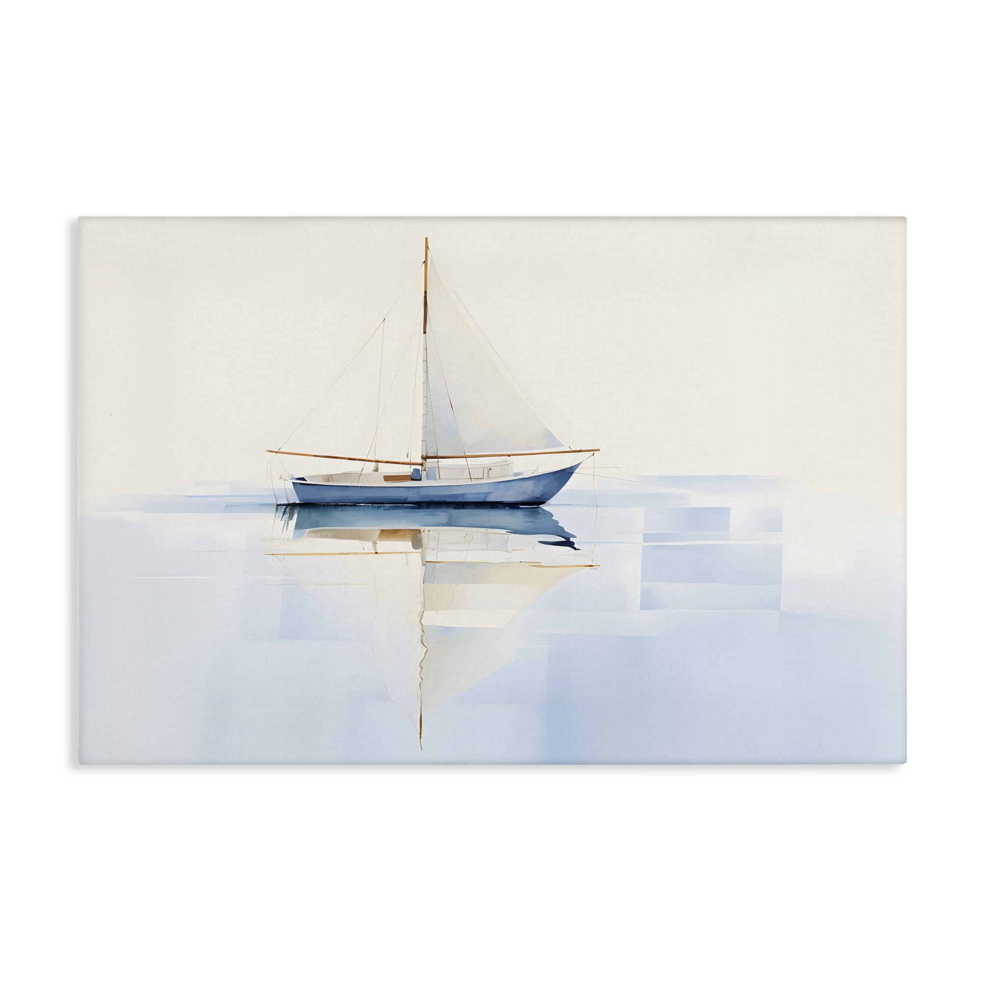 Stupell Industries Reflective Sails View Nautical & Beach Painting Wrapped Canvas Art Print Wall Art, 24 x 16