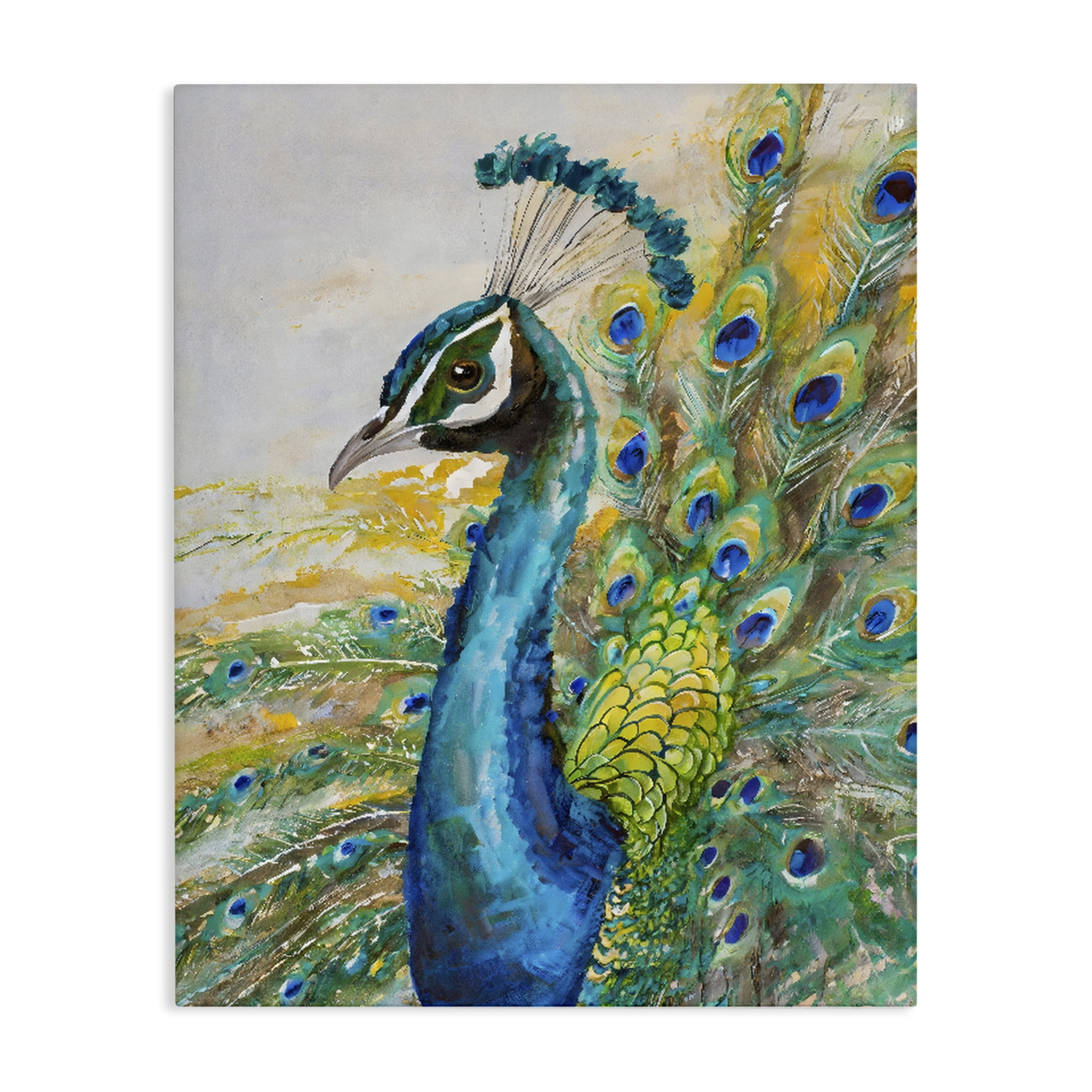 Stupell Industries Regal Blue Peacock Feathers Canvas Wall Art, design by Creative Studio