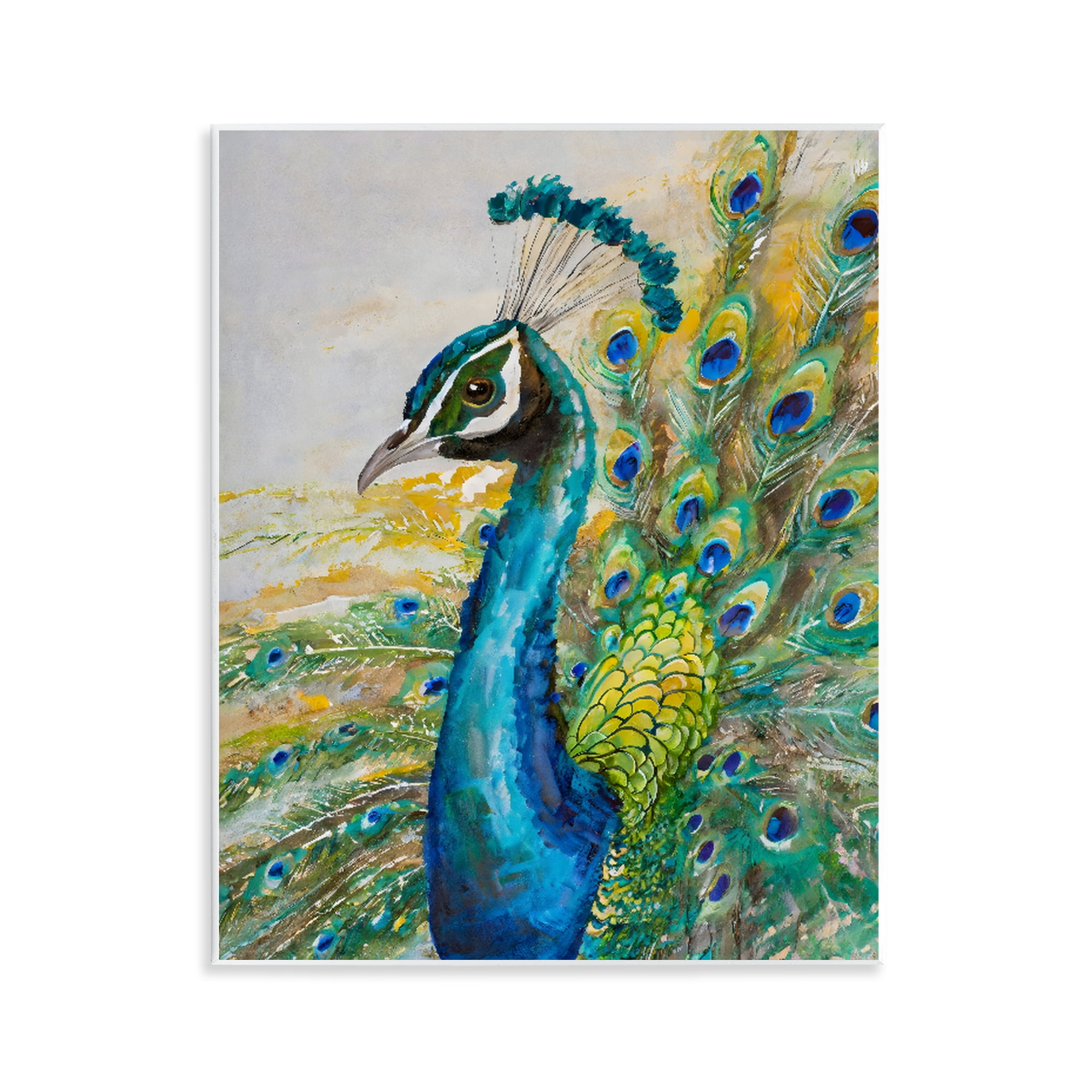 Stupell Industries Regal Blue Peacock Feathers Wall Plaque Art, design by Creative Studio