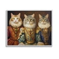 thumbnail image 1 of Stupell Industries Regal Cat Trio Animals & Insects Painting Gray Framed Art Print Wall Art, 14 x 11, 1 of 9