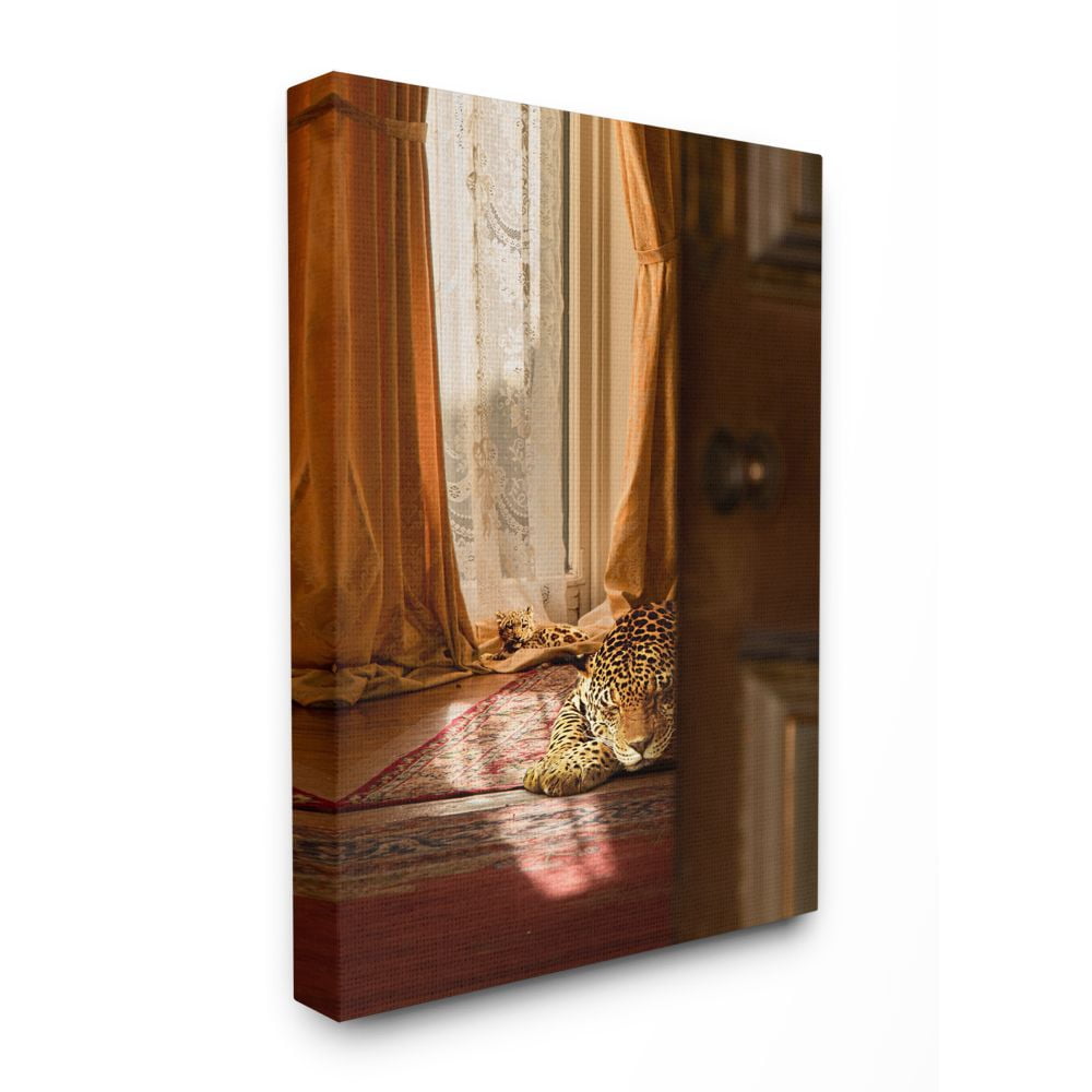 Stupell Industries Regal Cheetahs Resting in Elegant Classic Interior Canvas Wall Art Design by Ziwei Li, 30" x 40"