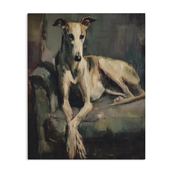 Stupell Industries Eclectic Regal Comfort Whippet Dog Canvas Art, 16 x 20, by Svetlana Aleynikova