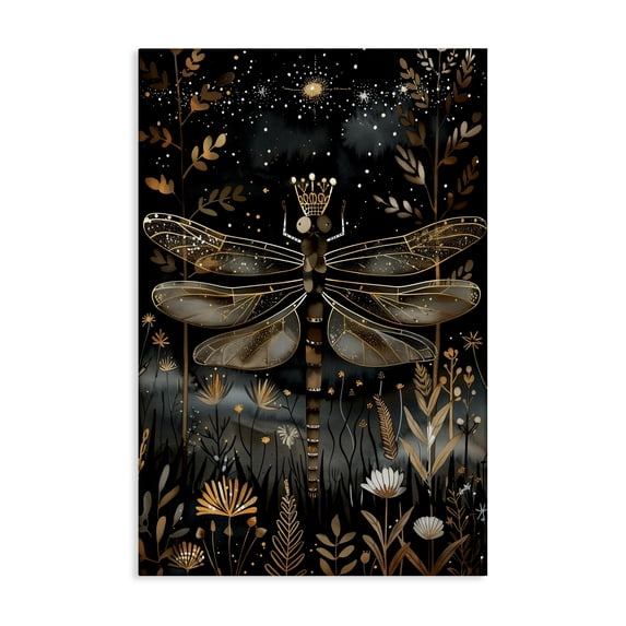 Stupell Industries Art Deco Regal Gilded Dragonfly Canvas Art, 24 x 36, by The Dutch Lady