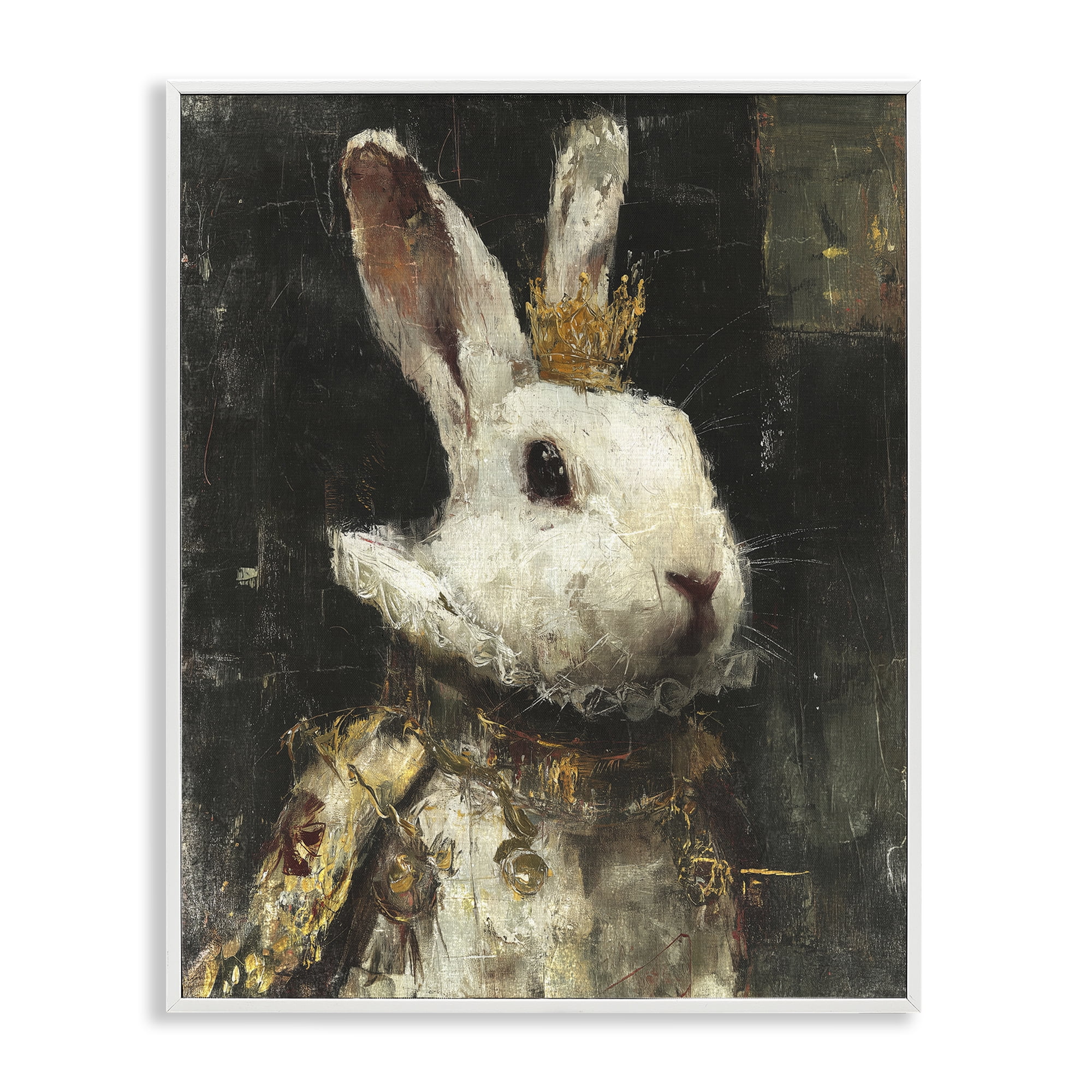 Stupell Industries Regal Hare Portrait White Framed Giclee Art, design by Svetlana Aleynikova