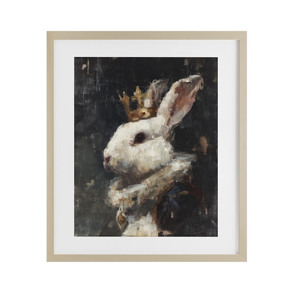 Stupell Industries Regal Monarch Rabbit Birch Framed Print Under Glass, design by Svetlana Aleynikova