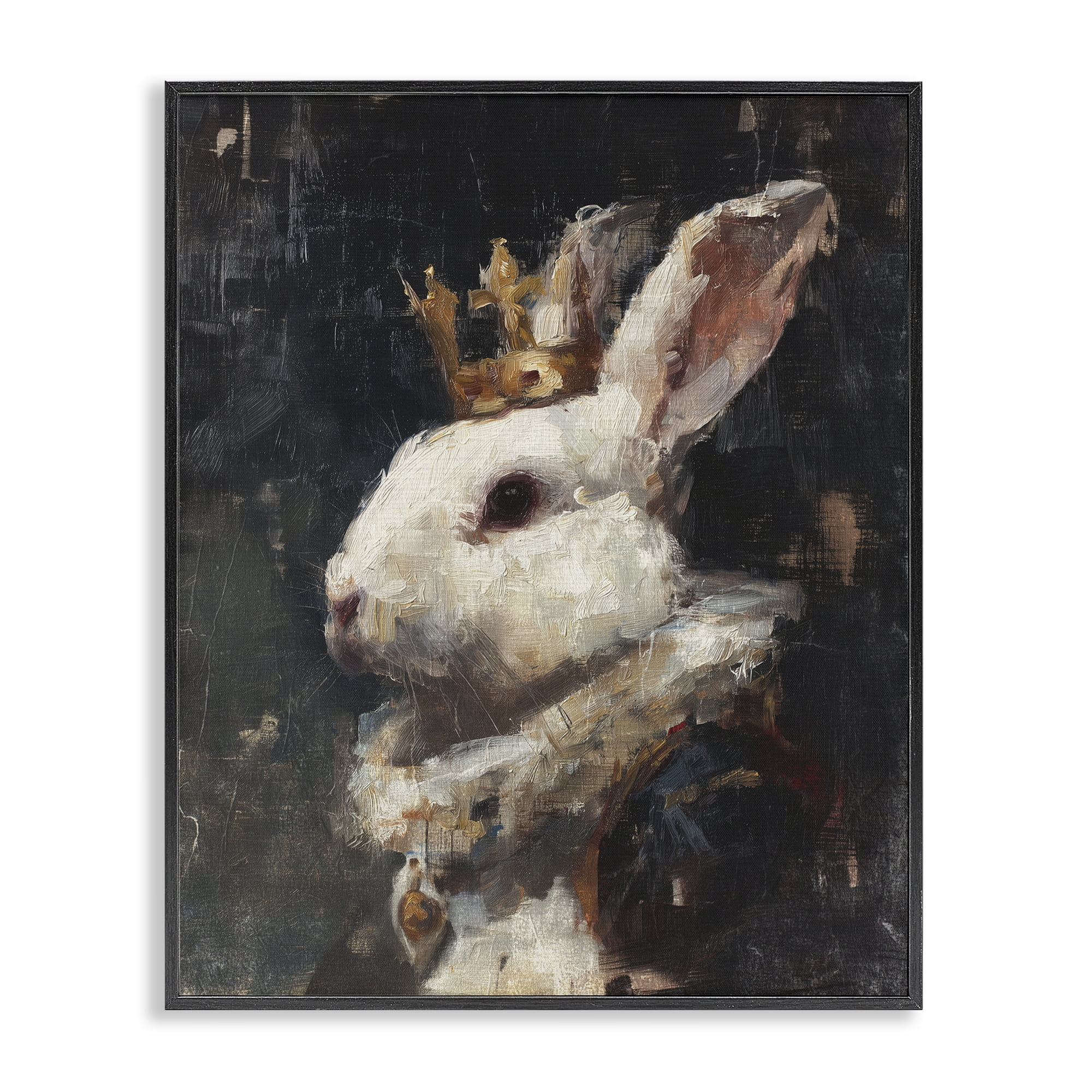 Stupell Industries Regal Monarch Rabbit Black Framed Giclee Art, design by Svetlana Aleynikova