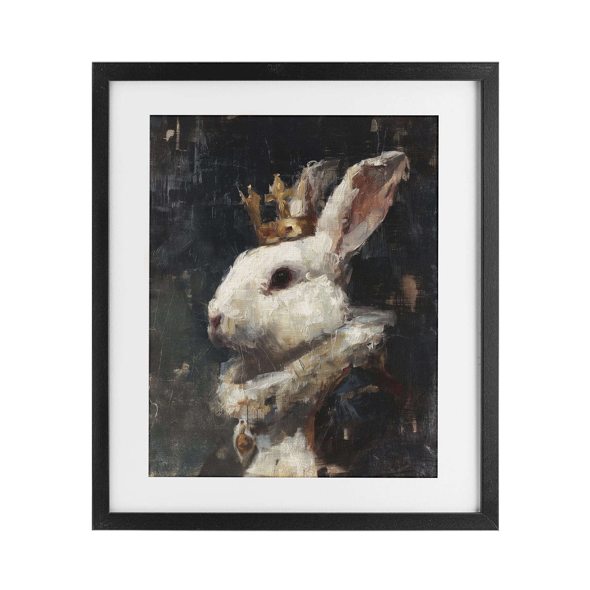 Stupell Industries Regal Monarch Rabbit Black Framed Print Under Glass, design by Svetlana Aleynikova