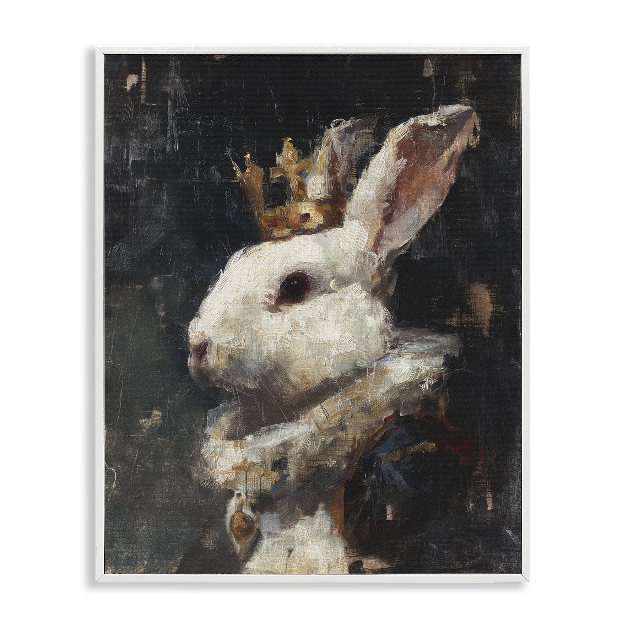 Stupell Industries Regal Monarch Rabbit White Framed Giclee Art, design by Svetlana Aleynikova