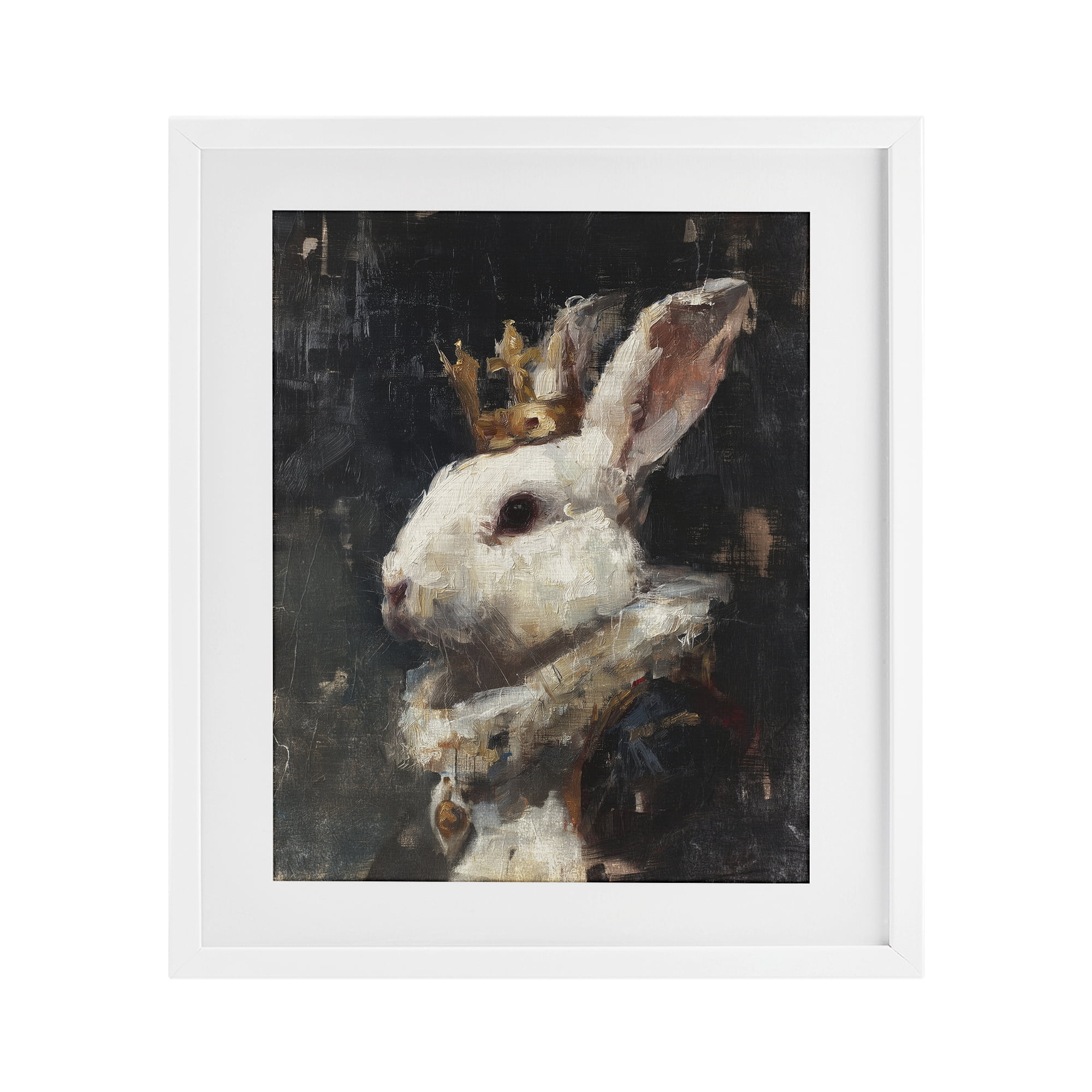 Stupell Industries Regal Monarch Rabbit White Framed Print Under Glass, design by Svetlana Aleynikova