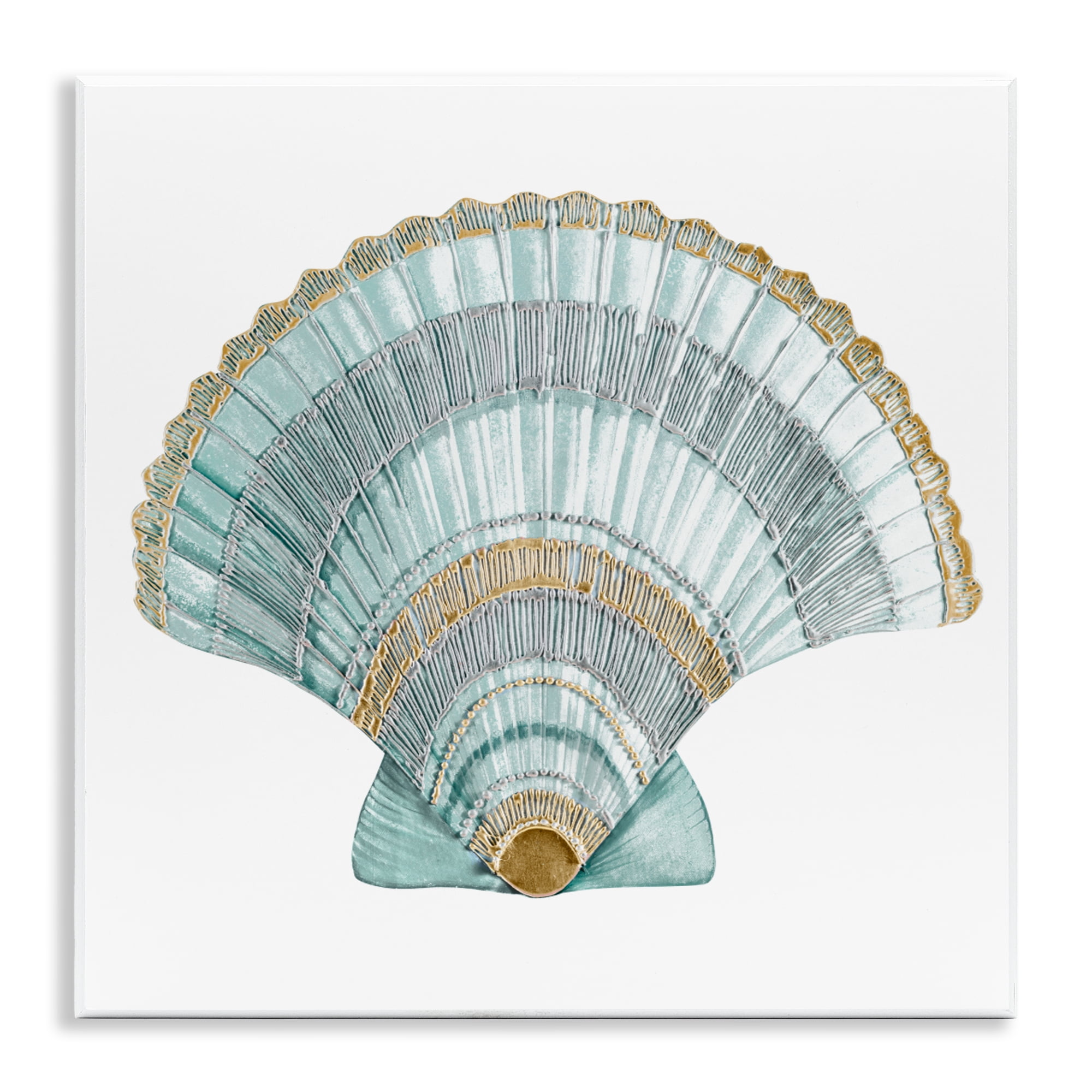 Stupell Industries Regal Shells Scallop Wall Plaque Art, design by Lorenzo Collective