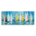 thumbnail image 1 of Stupell Industries Regatta Sailboat Fleet Transportation Painting Gallery Wrapped Canvas Print Wall Art, 30 x 13, 1 of 7