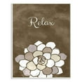 thumbnail image 1 of Stupell Industries Relax Mosaic Flower Brown Bathroom Design Wall Plaque by Ziwei Li, 1 of 3