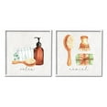 thumbnail image 1 of Stupell Industries Relax Unwind Bathroom Spa Graphic Art White Framed Art Print Wall Art, Set of 2, Design by ND Art, 1 of 7