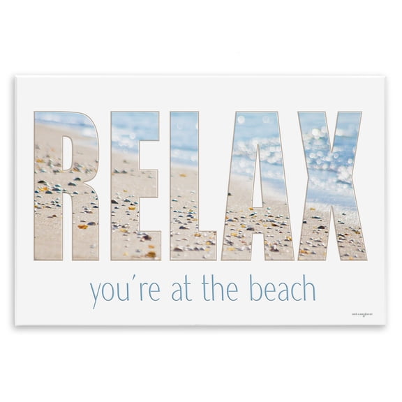 Stupell Industries Relax You're At The Beach Wall Plaque Art, design by Seven Trees Design
