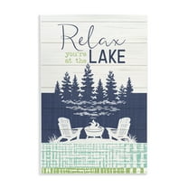 Stupell Industries Relax at Lake Rustic View Nautical & Beach Painting Unframed Art Print Wall Art, 10 x 15