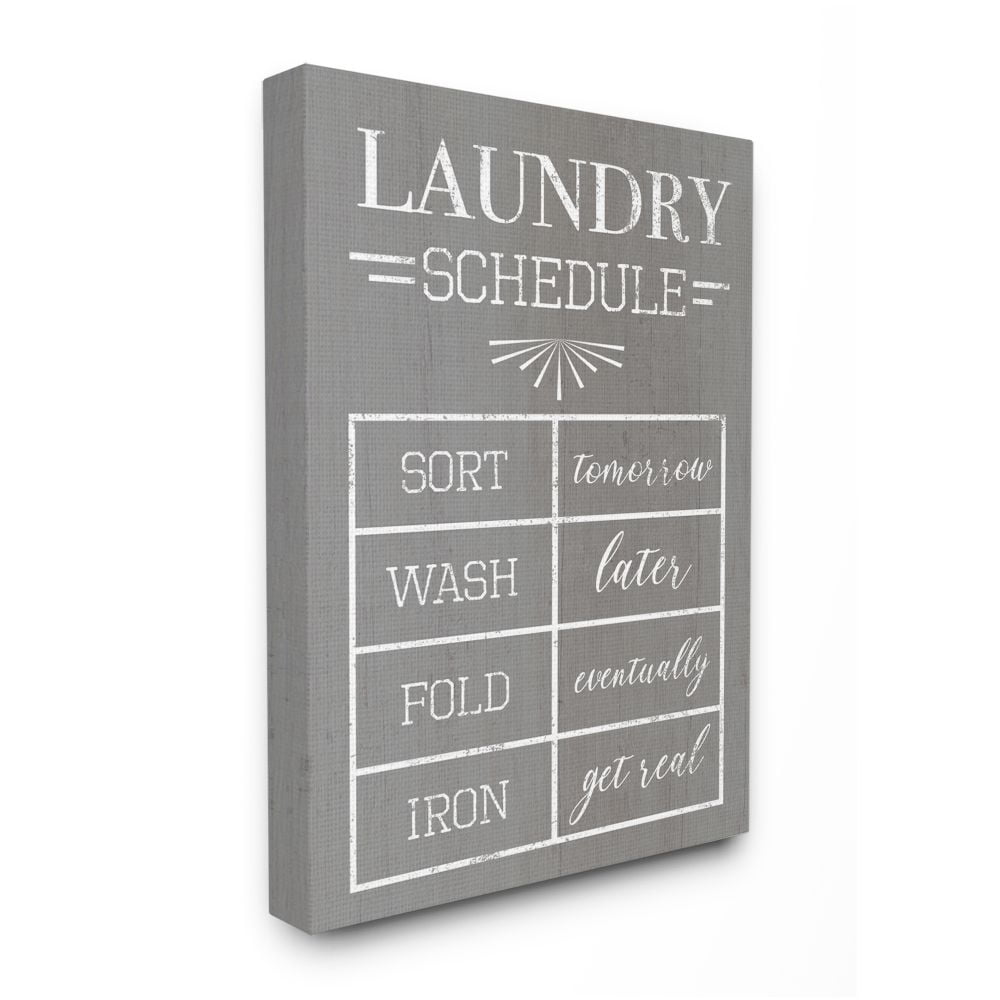 Stupell Industries Relaxed Laundry Room Schedule Family Home Designed by Daphne Polselli