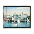 thumbnail image 1 of Stupell Industries Relaxing Boats Floating Harbor Marina Ocean Town Photograph Luster Gray Floating Framed Canvas Print Wall Art, Design by Tom Mielko, 1 of 5