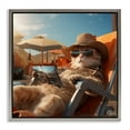 thumbnail image 1 of Stupell Industries Relaxing Cat Lounge Chair Animals Painting Gray Floater Framed Canvas Art Print Wall Art, 18 x 18, 1 of 10