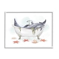 thumbnail image 1 of Stupell Industries Relaxing Dolphins Swimming Bathtub Nautical Starfish Graphic Art White Framed Art Print Wall Art, Design by Ziwei Li, 1 of 8