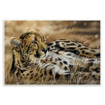Stupell Industries Relaxing Leopard Scenery Animals & Insects Painting Unframed Art Print Wall Art, 15 x 10